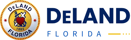 The official City of DeLand, Florida logo and seal, representing the local community proudly served by GRIT Roofing.