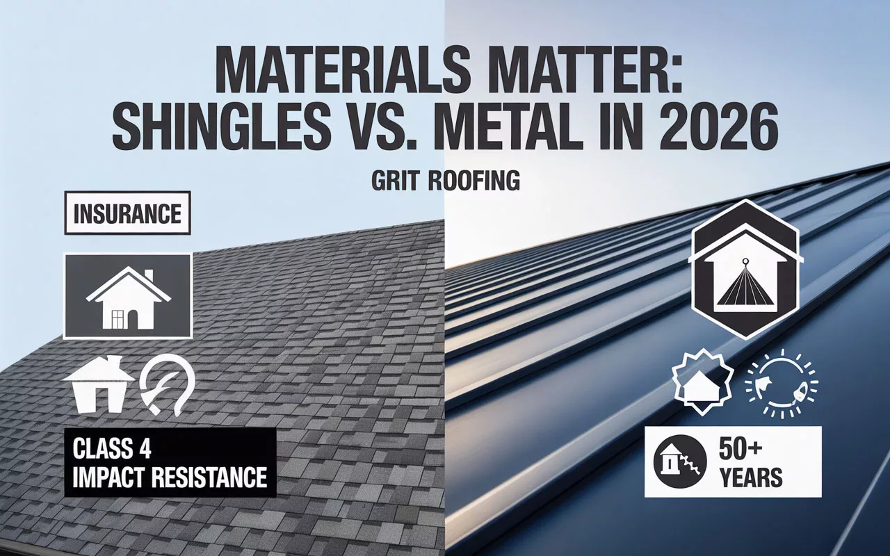 Materials Matter: Shingles vs. Metal in 2026