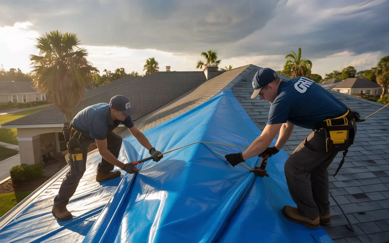 4. Call GRIT Roofing for Emergency Tarping